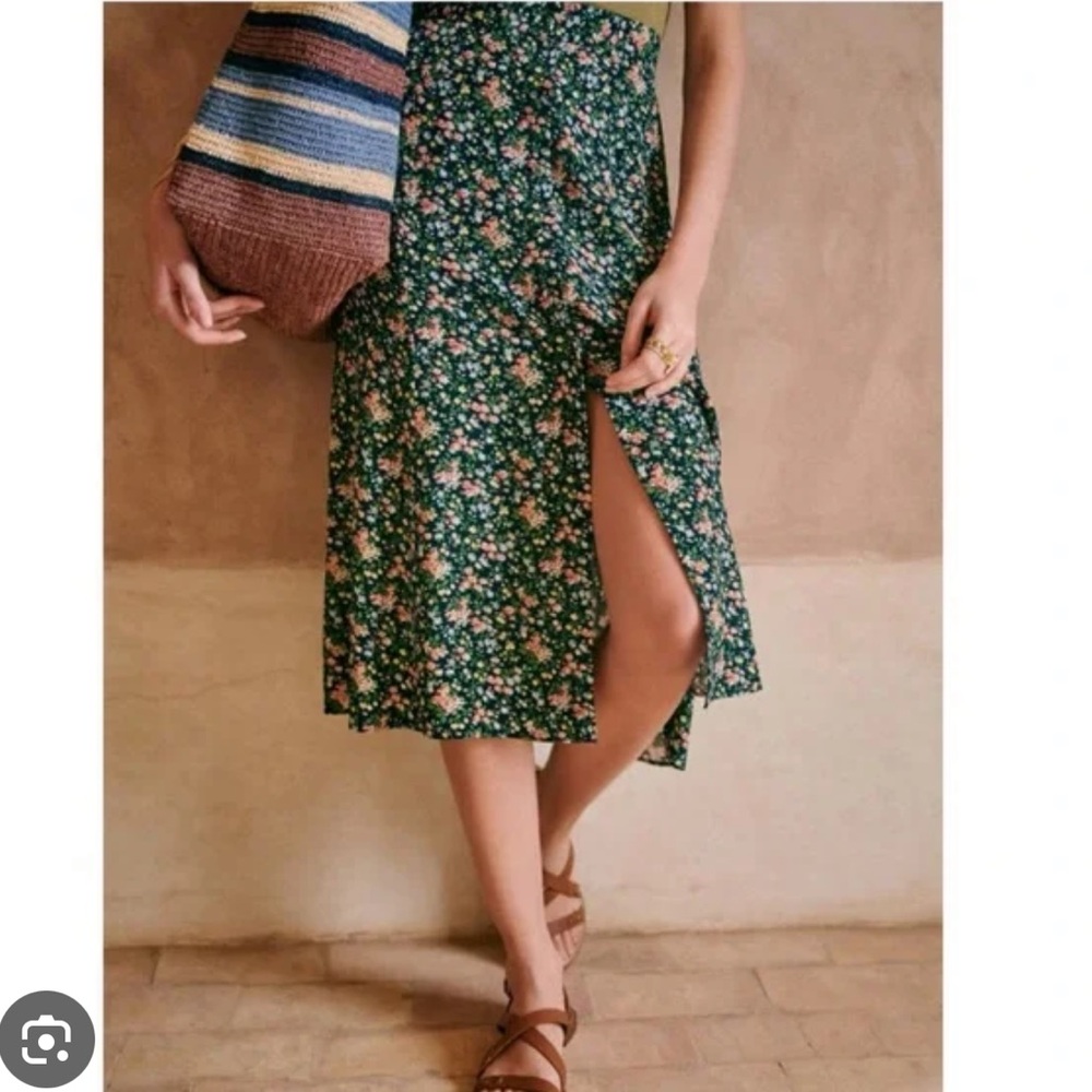 SÉZANE Ralph Skirt, Navy Garden Print, FR36/US4